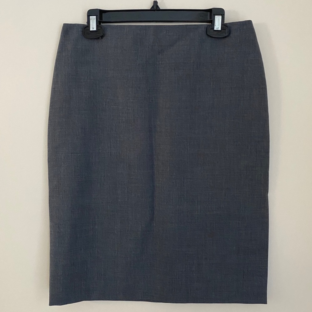 Vintage Emporio Armani gray wool pencil skirt 10